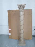 Tan pillar made of hard plastic 69" tall