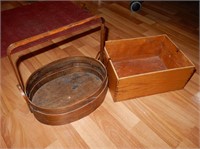 Wood Basket and Wood Box
