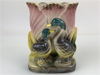 Vintage Norleans Japan Ducks & Tulips Ceramic