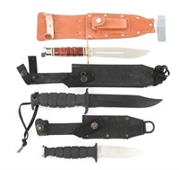 ONTARIO KNIFE CO & MARBLE'S SURVIVAL KNIVES LOT
