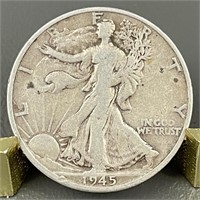 1945-S Walking Liberty Silver (90%) Half Dollar