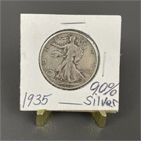 1935 Walking Liberty Silver (90%) Half Dollar