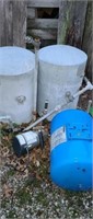 3 water tanks and water pump