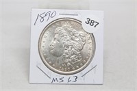 1890 MS63 Morgan Dollar