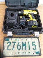 Dealer License Plates & DeWalt Drill Needs Batter