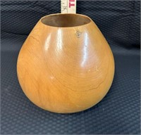 1 Vintage Turned Wooden Bowl / Vase