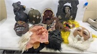 Large lot of Halloween decorations & mask