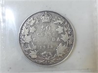 GRADED 1914 CANADIAN 50 CENT COIN