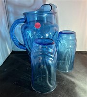Blue Pitcher and Glass set (Living room)