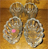 4 Princess House Small Glass Spoon Rests