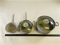 3pcs greenlife multi sized pots