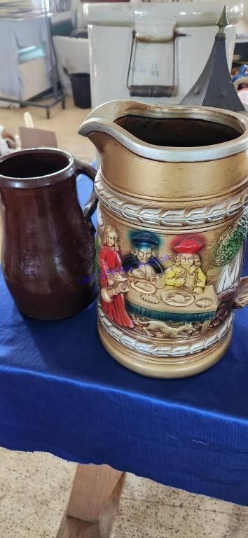 Huge Ceramic Beer Piitcher & Pottery Jug