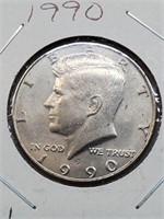 BU 1990 Kennedy Half Dollar