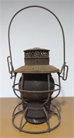 Vtg Railroad Lantern 13"T