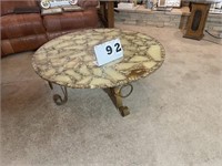 Ornate Gold Inlay Coffee Table