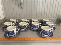 English Made Coffee Cups and Saucers