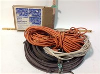 Extension cords, wiring, motion sensor light