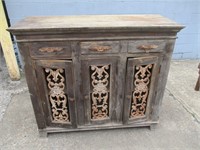 Antique Buffet with Cast Iron Fronts 21x51x44