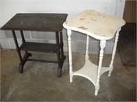 (2) Vintage Wooden Tables  largest 25x17x26
