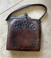 Justin Leather Goods Clasping Evening Purse