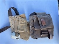 2 LEATHER TOOL POUCHES