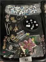 Costume Jewelry, MOP Buttons, Beads.