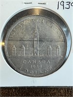 Canada 1939 Silver Dollar