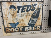 METAL TEDS CREAMY ROOT BEER SIGN