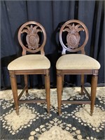 Beautiful carved pineapple bar stools