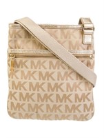 Michael Kors Neut. Canvas Crossbody Bag