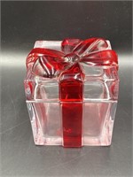 Square Crystal Glass With Bowknot Lid