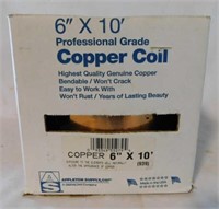 Partial box of 6" copper coil