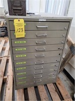 10 DRAWER CABINET, LOCKABLE DRAWERS