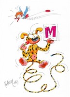 Batem. Illustration originale Marsupilami