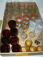 FLAT OF VINTAGE AND RETRO GLASSES (RUBY,
