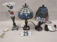 (3) MINIATURE TABLE LAMPS: