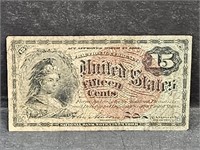 March 1863  15 Cent  US Fractional Currency