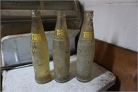 Set of Three Tab Soda Bottles