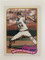 Bryan Harvey signed baseball card