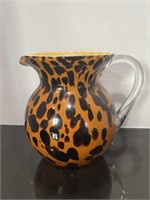 Art glass pitcher. 5" tall