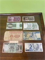 Lot of World Trade Money Bank Notes