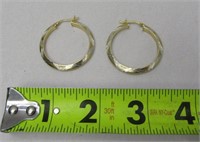 Sterling W/ Gold Overlay Loop Earrings