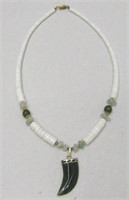 Jade Tooth Pucca Shell Necklace