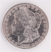 Coin 1899-P Morgan Silver Dollar In XF