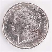 Coin 1890-S Morgan Silver Dollar In Choice BU