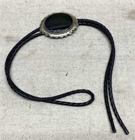 Bolo Tie With Black Oval