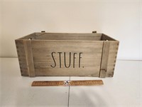 Wooden "Stuff" Box  by Rae Dunn