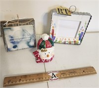 Snowman Votive Holder, Party Frame, Wall Quote
