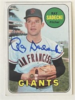 SF Giants Ray Sadecki Topps #125 signed card