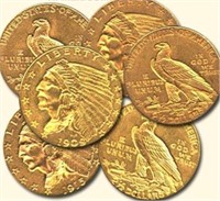Random Date $ 2.5 Indian Gold Coin- VG-AU